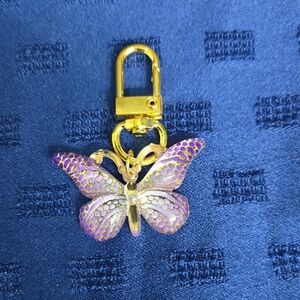 Purple and Gold Butterfly Key Holder